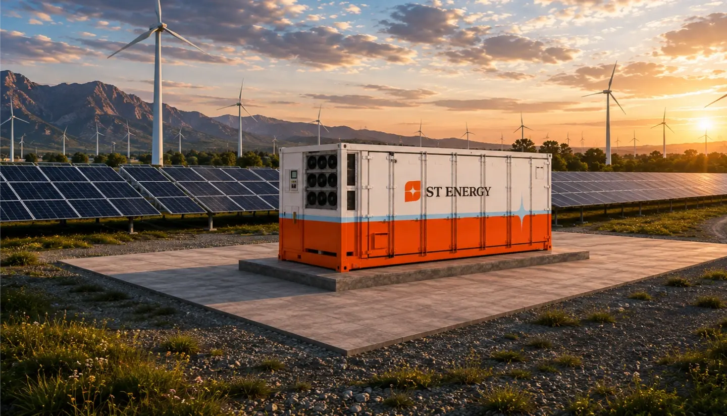 ST Energy containerised battery storage system